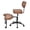 Brown, variant on Ergonomic Cross Legged Office Chair with Wheels - Adjustable Height for Meditation, ADHD Desk & Yoga - Wide Criss Cross Design with Lumbar Support, Kneeling Chair