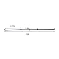 thumbnail image 2 of YIYIBYUS Stair Handrail 12ft Metal Industrial Pipe Railing Wall Mount Indoor Stair Railing Black, 2 of 9
