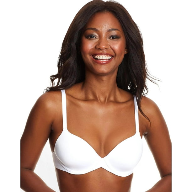 Maidenform Womens One Fabulous Fit 2.0 Tailored Demi Underwire Bra, 36A,  White