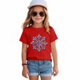 thumbnail image 2 of Xyant Boys Girls Christmas Shirts Snowflake Print T-Shirts Funny Kids Toddler Holiday Short Sleeve Xmas Graphic Tees Top, Size 9-10 Years, 2 of 6