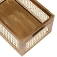 thumbnail image 6 of deevoka Woven Wood Basket Wood Frame Storage Basket Sundries Storage Basket Wood Storage S, 6 of 8