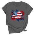 thumbnail image 2 of Vetsdori American Flag T Shirts for Women Graphic Short Sleeve Pullover Independence Day Crew Neck,4th of July USA Years Anniversary Casual Red White and Blue Womens Shirts Fashion, 2 of 7