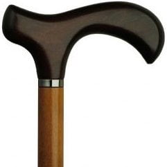 Unisex Derby Cane Malacca Shaft, Dark Brown Handle -Affordable Gift! Item #DHAR-9789000