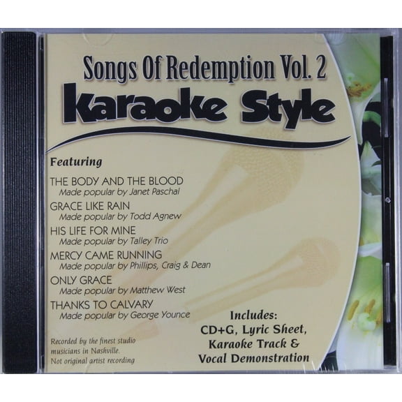 Songs of Redemption Volume 2 Daywind Christian Karaoke Style NEW CD G 6 Songs