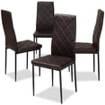 thumbnail image 1 of Baxton Studio Chaise de Salle à Manger en Faux Cuir Brun Blaise (Ensemble de 4), 1 of 5
