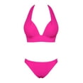 thumbnail image 4 of Hilor Women's Two Piece Swimsuits Sexy Triangle Bikini Set Halter Push Up Bathing Suits, 4 of 7
