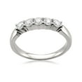 thumbnail image 3 of 1/2 Carat T.W. 5 Stone Round Diamond Platinum Bridal Wedding Band, 3 of 5