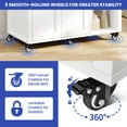 thumbnail image 2 of ModFusion 35" Rolling Kitchen Island Cart – 2 Doors, Drawer, Open Shelves, Spice & Wine Racks, Locking Wheels, 2 of 9