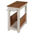 thumbnail image 2 of Savannah Chairside Magazine End Table w/Pull-out Shelf Ivory with Wood Top, 2 of 4