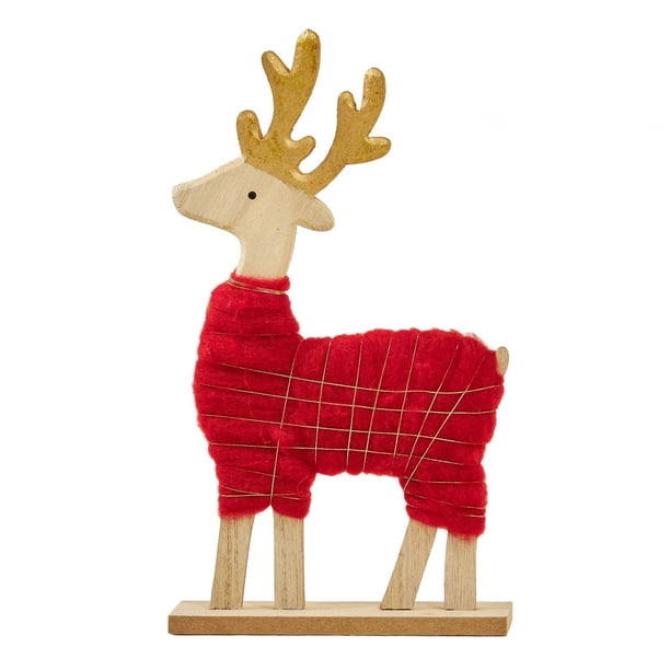 Decoraciones de mesa navideñas, decoración rústica de escritorio, adornos de fieltro de madera, granja para regalo de Navidad, estante de vacaciones, Estilo I