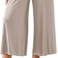 thumbnail image 5 of JGGSPWM Capri Pants for Women Low Rise Wide Leg Yoga Capris Summer Cute Going Out Flowy Pants Loungewear Trendy Streetwear Beige XXL, 5 of 5