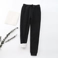 thumbnail image 4 of Gibobby Pantalones de algodón para mujer Casual Petite Pantalones de invierno Cálido Color largo Mujer Más Pantalones sólidos Terciopelo Casual Mantener con bolsillos Pantalones, 4 of 4
