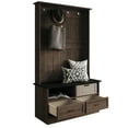 thumbnail image 5 of Castle Place Contemporary Hall Tree with Storage Cabinet, Brown, 5 of 6