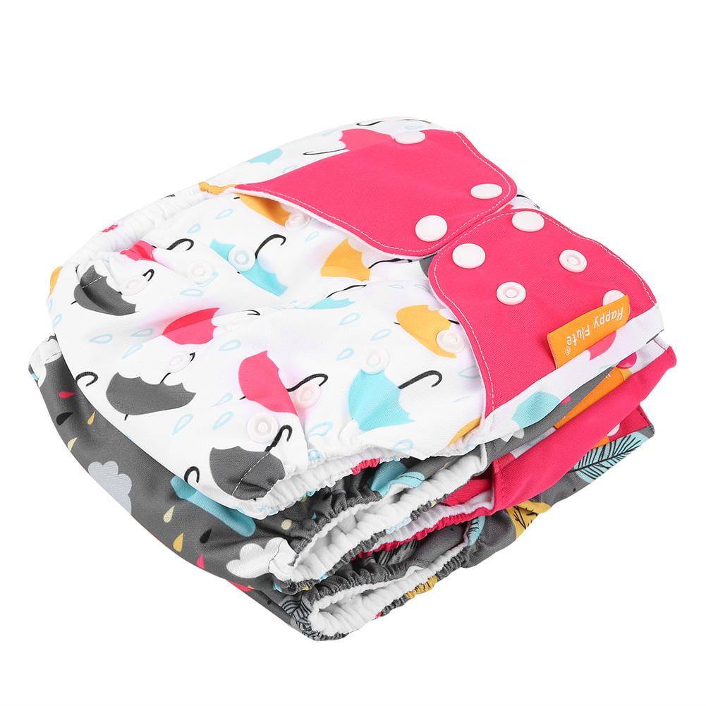 Mgaxyff Cloth Diaper Cover,4pcs/set Baby Cloth Diaper Cover Washable