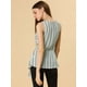 thumbnail image 5 of Top peplum envolvente con dobladillo asimétrico en la cintura con cuello en V sin mangas para mujerGris XS, 5 of 6