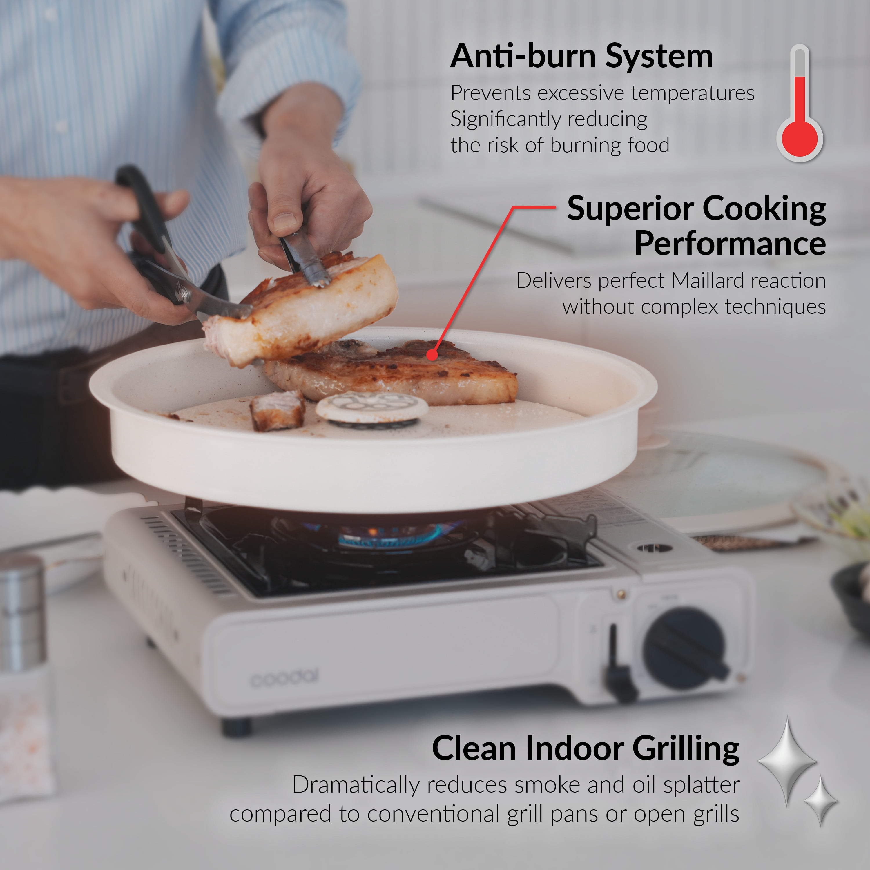 Air grill pan PRO 12.6 inch (Ivory)