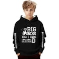 thumbnail image 2 of WERYOUNG Kids Graphic Hoodie Youth Football Print Hooded Sweatshirt Athletic Pullover For Boys And Girls Hoodies Sweatshirts Casual Tops 3-4 Years, 2 of 4