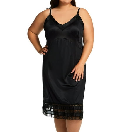 

Women s Shadowline 1302X Plus Snip-it 28 Inch Slip (Black 44)