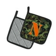 thumbnail image 2 of Carolines Treasures CJ1030-NPTHD Letter N Monogram - Camo Green Pair of Pot Holders, 7.5HX7.5W, multicolor, 2 of 2