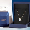 thumbnail image 5 of Gem Stone King 14K Yellow Gold White Moissanite Pendant Necklace for Women | 3.07 Cttw | Gemstone Birthstone | Pear Shape 12X8MM | With 18 inch Chain, 5 of 7