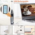 thumbnail image 4 of Batidora eléctrica de mano con 3 modos para espumar leche con cargador USB, batidora para café y capuchino, color negro, 4 of 5