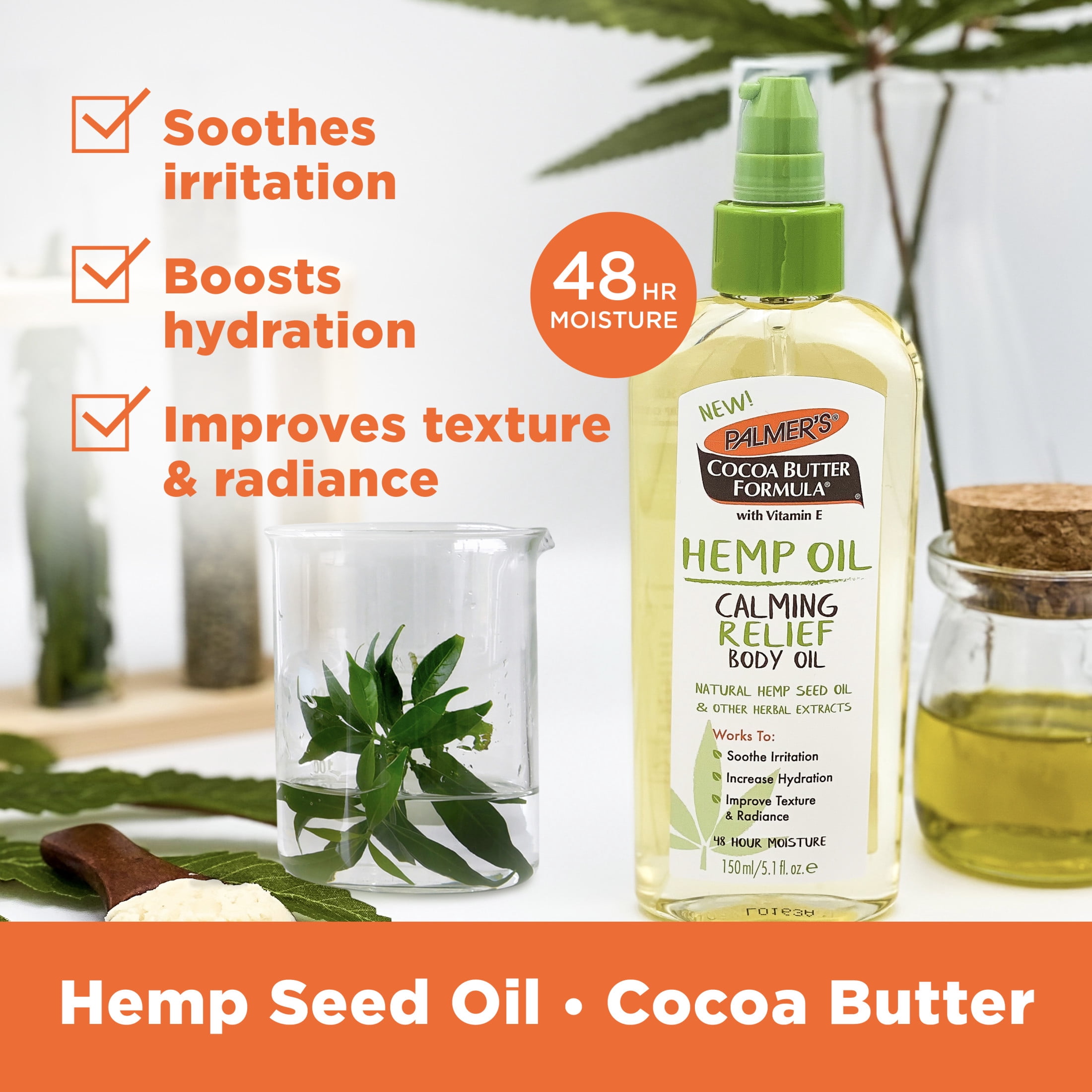 Palmer's Cocoa Butter Formula Hemp Oil Calming Relief Body Oil, 5.1 fl. oz.