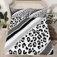 thumbnail image 2 of Homewish Cheetah Print 3pcs Twin Sheet Sets for Boys Girls,Animal Print Twin Fitted Sheet,Bling Glitter Stripes Breathable Flat Sheet,Super Cozy Room Decor, 2 of 7