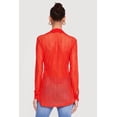 thumbnail image 4 of Women's Swirl Mesh Button Front Tunic Shirt, 4 of 4