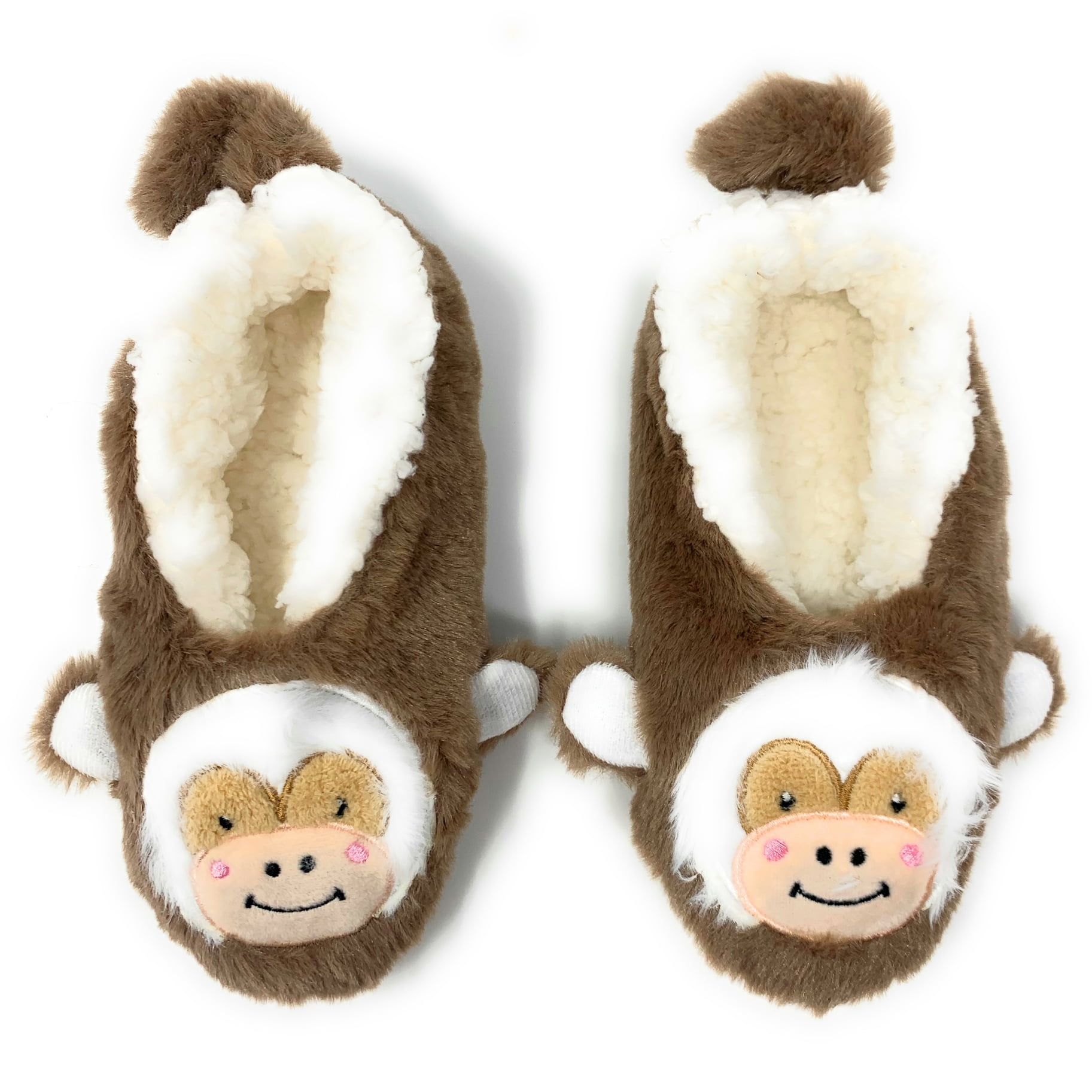 vælge sektor Premonition OoohGeez Womens Funny Slippers Animal House Fluffy Sherpa Slipper with  Grippers, Let's Monkey, M - Walmart.com
