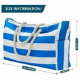 ZTTD Large Beach Bag for Women Canvas Beach Bag With Pocket Zipper Tote Travel Picnic Swim Pool