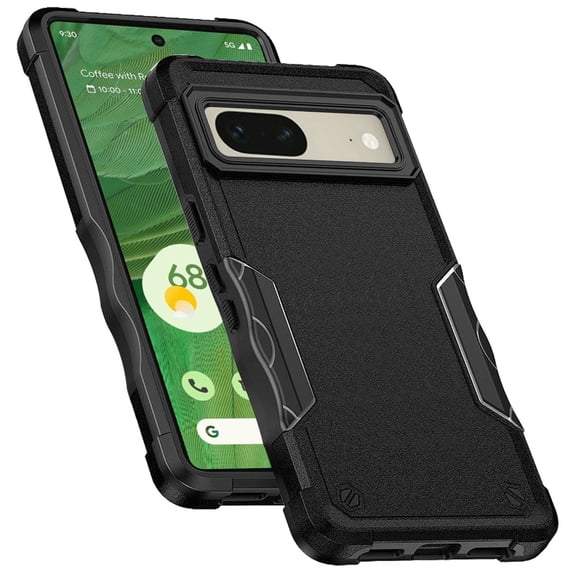 For Google Pixel 7 Slim Tough Shockproof Hybrid Heavy Duty Dual Layer TPU Bumper Rugged Rubber Defend Armor Cover ,Xpm Phone Case [ Black ]