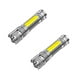 thumbnail image 2 of Linterna LED | 300 lúmenes súper brillantes | Soplete portátil recargable con zoom | 3 Modos de iluminación | Cable USB incluido | IPX6 Impermeable | Pack de 2 | 10x2,5cm | Plata | Emergencia al, 2 of 8