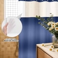 thumbnail image 4 of No Hook Shower Curtain, Navy Blue Ombre Shower Curtains for Bathroom with See Through Top Window, Farmhouse Blue Gradient Color Aesthetic Waterproof & Washable Bath Curtain Stall 48"x72", 4 of 9