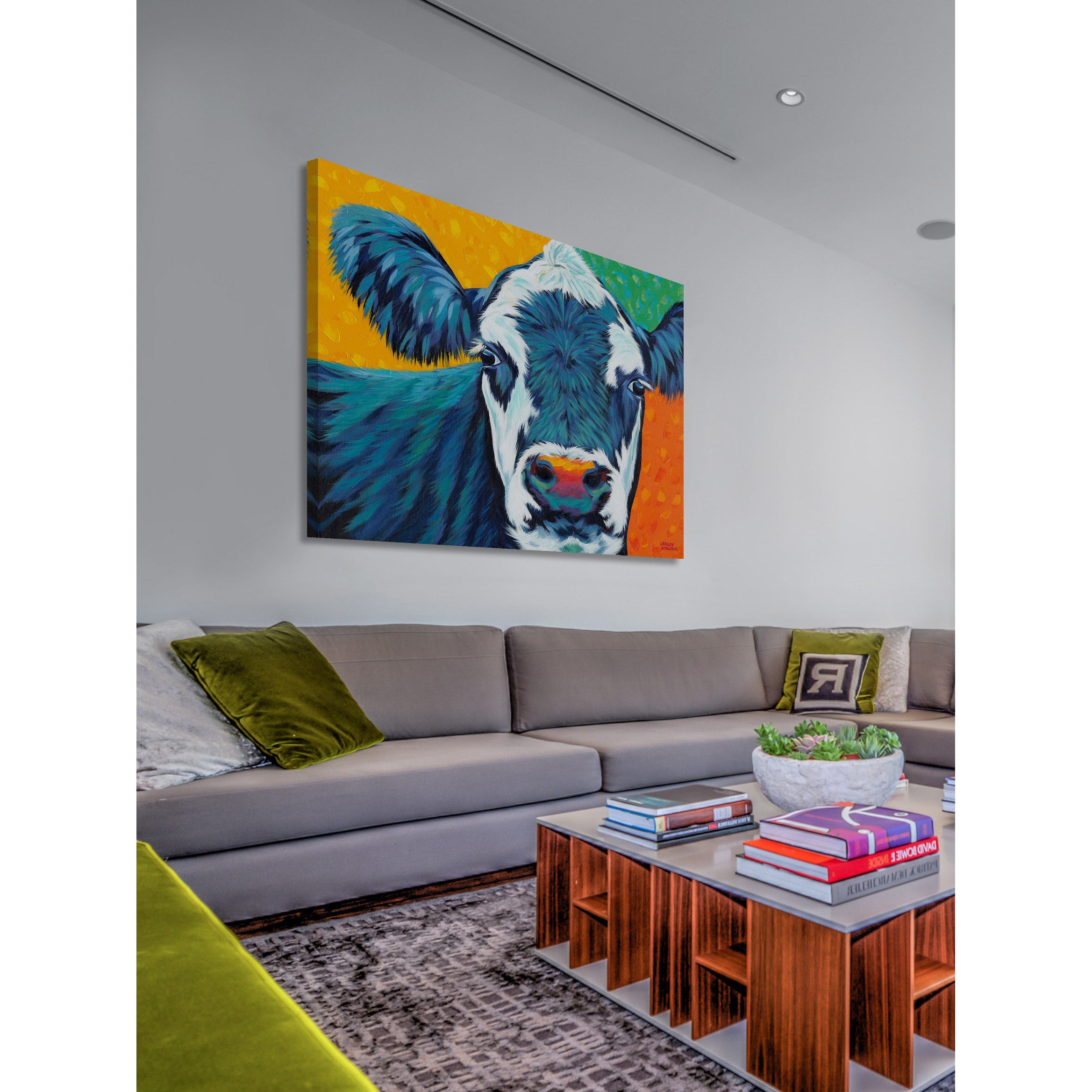 Marmont Hill "Country Cow I" Painting Print on Wrapped Canvas