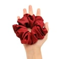 thumbnail image 4 of 4PCS Large Satin Silk Scrunchies for Women - Big Glossy Scrunchie for Thick Hair Girl Hair Ties Ponytail Holders Jumbo Scrunchies, 4 of 5