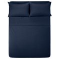 thumbnail image 1 of The Great American Store- 4PC (Twin, Stripe Navy Blue) 13 Inch Deep Sheet Set, 1800 Series Double Brushed Microfiber - Easy Care, Fade, Shrink and Wrinkle Resistant Bedding Sheet Set, 1 of 5