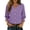 Purple, variant on Atogsazn Women's 3/4 Sleeve Button Shirt Dressy Casual Bussiness Workout Shirt V Neck Tunic Top Outfit Summer White XXL Fashion