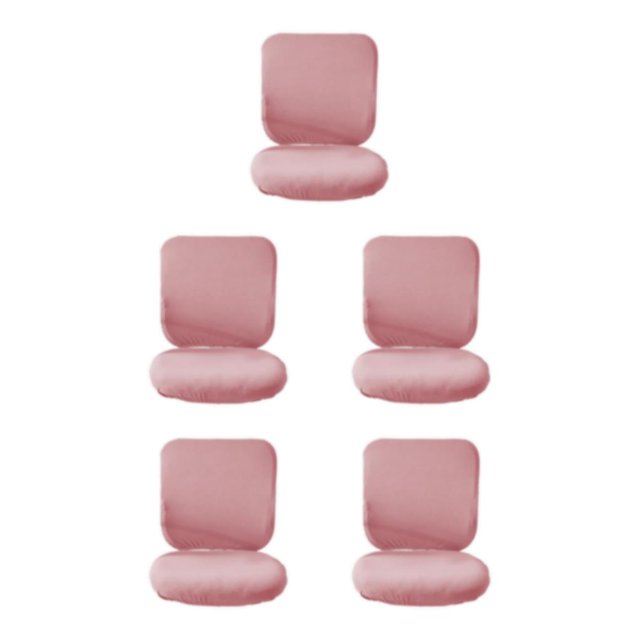 Guardoinrt Soft and Breathable Swivel Chair Cover Seating Experience Pink Backrest + Cushion Cover 5Set