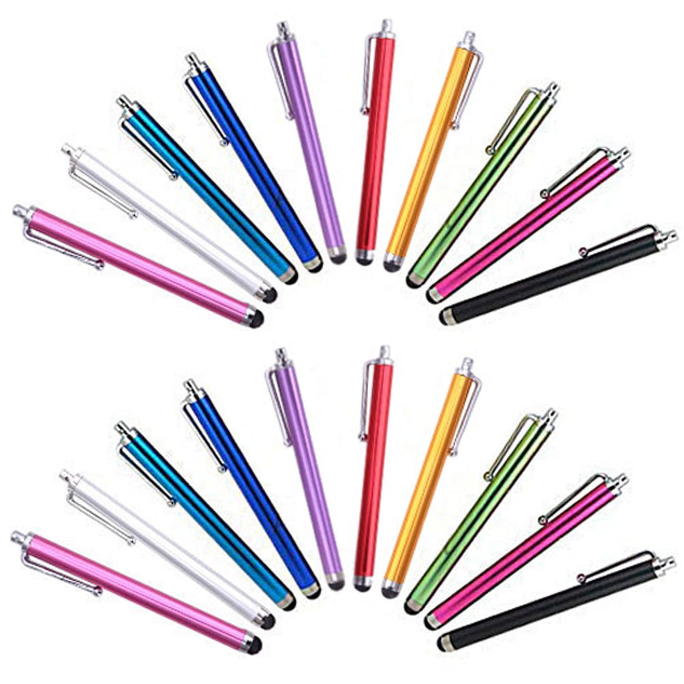 3 Pack of Colors Universal Touch Screen Stylus Pen+Soft rubber tipped end AD
