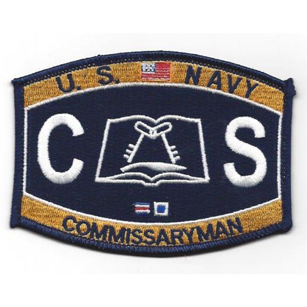 USN NAVY CS COMMISSARY MAN MOS RATING PATCH SAILOR VETERAN