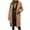 Brown, variant on Fesfesfes Coat for Womens Ladies Warm Faux Furry Coat Jacket Winter Solid Turn Down Collar Outerwear