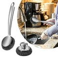 thumbnail image 5 of LYCAQL 304 Stainless Steel Pot Brush With Long Handle Steel Wire Household Kitchen Detachable Pot Washing Dish Stove Cleaning Tool, 5 of 7