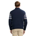 thumbnail image 2 of Men's IZOD Holiday Fair Isle Quarter-Zip Top Color: Vanilla Fair Isle Size: L, 2 of 4