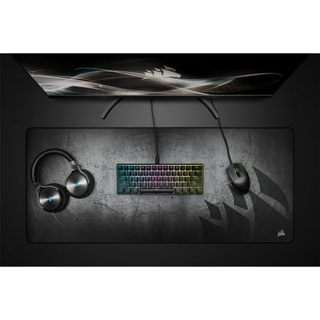 CORSAIR - K65 RGB Mini Wired 60% Mechanical Cherry MX SPEED Linear Switch Gaming Keyboard with PBT Double-Shot Keycaps - Black