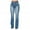 Blue, variant on Woman Pants Clearance Women Flare Jeans Mid Waist Bell Jeans Stretch Slim Pants Length Jeans Jeans for Women