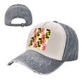 thumbnail image 7 of Men Women Maryland Flag Baseball Cap Golf Dad Hat Adjustable Low Profile Cotton Hat, 7 of 7