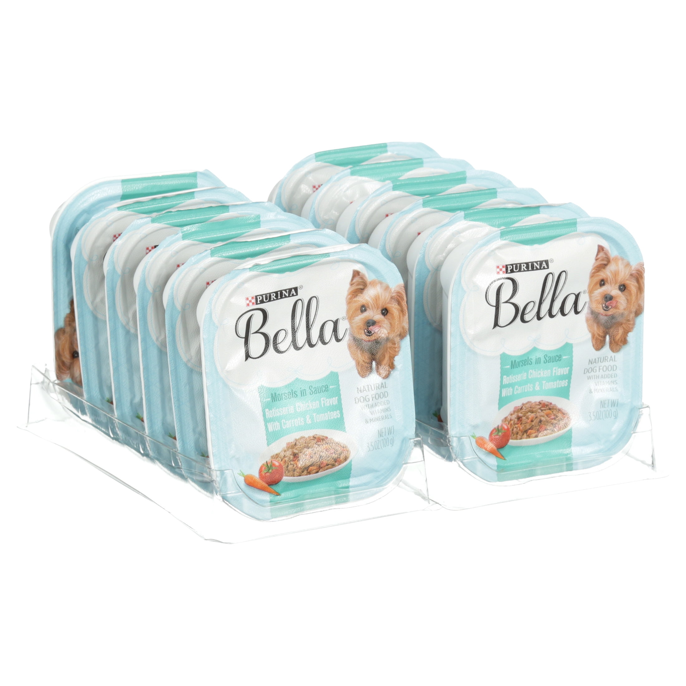 Purina Bella Natural Small Breed Wet Dog Food, Morsels in Sauce Chicken Flavor - 3.5 oz. Tray