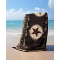 thumbnail image 4 of Western Stars Brown Beach Towels Oversized Super Absorbent, Farmhouse Country Vintage Wood Grain Lightweight Bath Towel Quick Dry Sets For Bathroom/Pool/Rv Camping/Beach Play/Gym Room/Picnic 30"x60", 4 of 8
