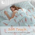 thumbnail image 3 of Twin Size Comforter Set, Summer Holiday Ocean Sport Cartoon Swimmer in Water Swimming Bedding for All Seasons, 4 Pcs Bed Set, 1 Quiltcover (68"x86") ,1Sheet(67"x116"), 2Pillowcases (30"x20"), 3 of 12