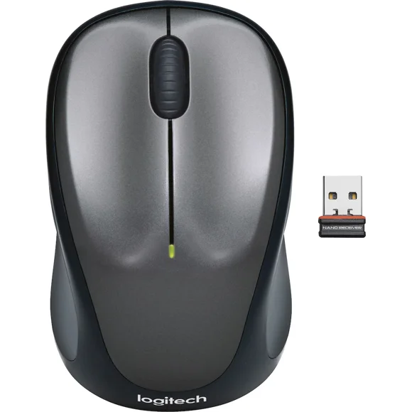 Logitech M317 Wireless Mouse, 2.4 GHz with USB Unifying Receiver, 1000 DPI Optical Tracking, 12 Month Battery, Compatible with PC, Mac, Laptop, Chromebook - Colt Glossy